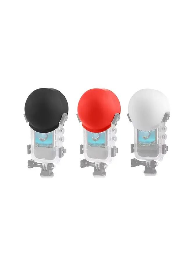 Red Full Invisible Waterproof Silicone Lens Cover For Insta360 X3 X4 - Image 4